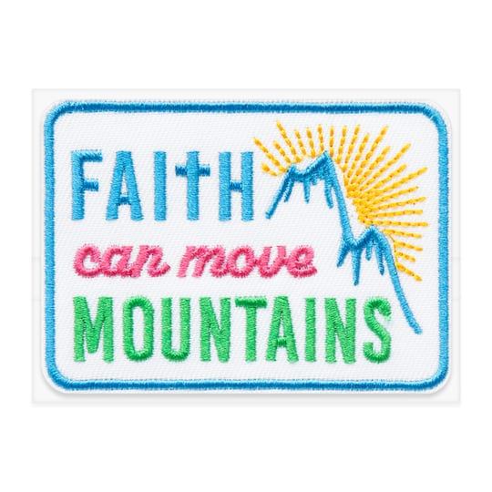 Iron-On & Adhesive Faith Can Move Mountains Patch by Make Market®